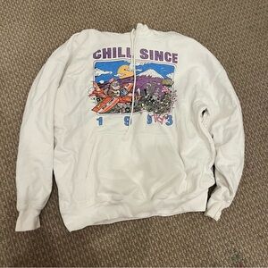 Brandy Melville White Graphic Men's Sweater